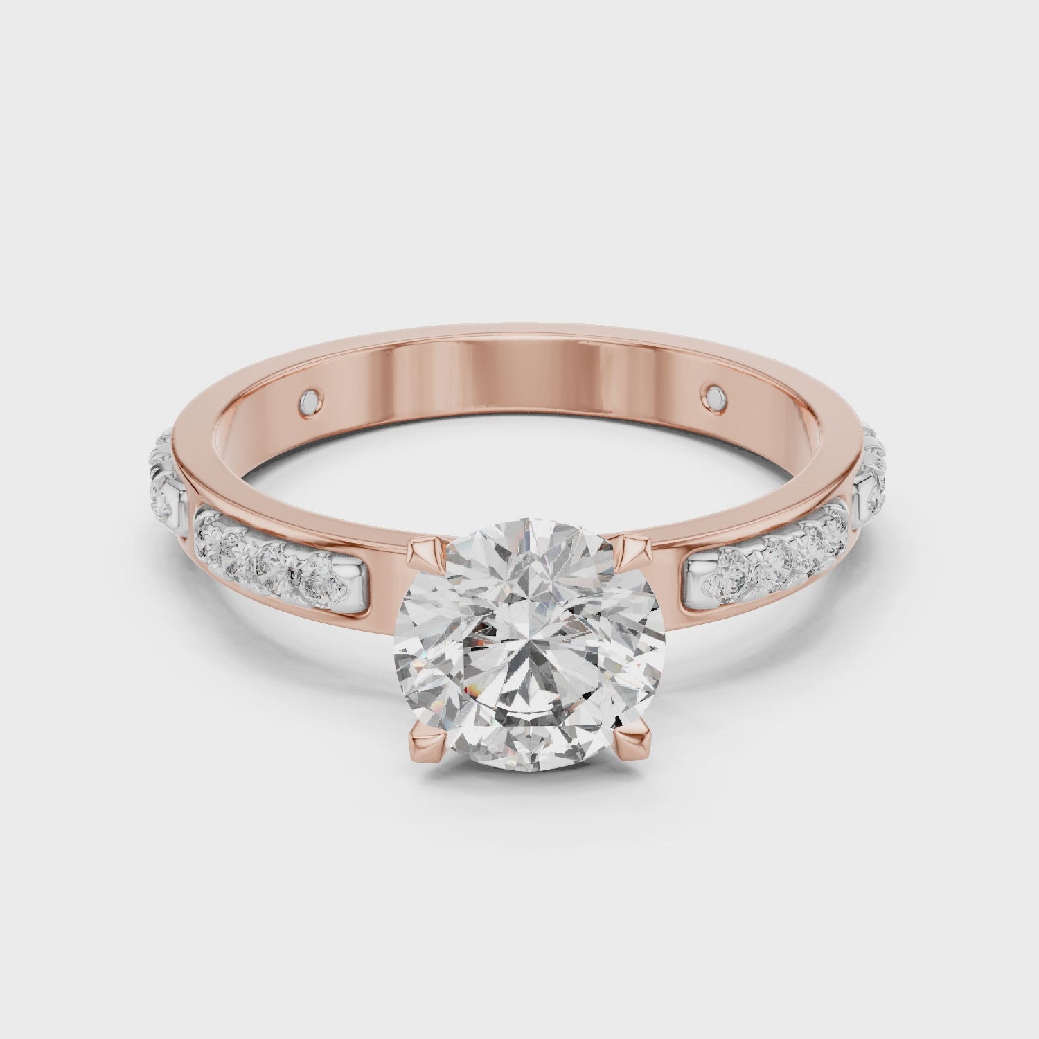 Gold Ring LR-0039, Rose Gold, 360 video