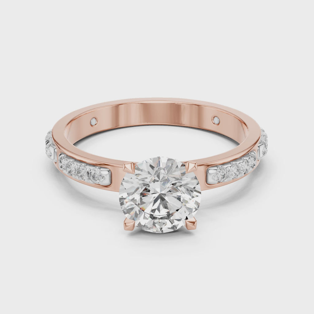 Gold Ring LR-0039, Rose Gold, 360 video