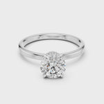 Gold Ring LR-0015, White Gold, 360 video