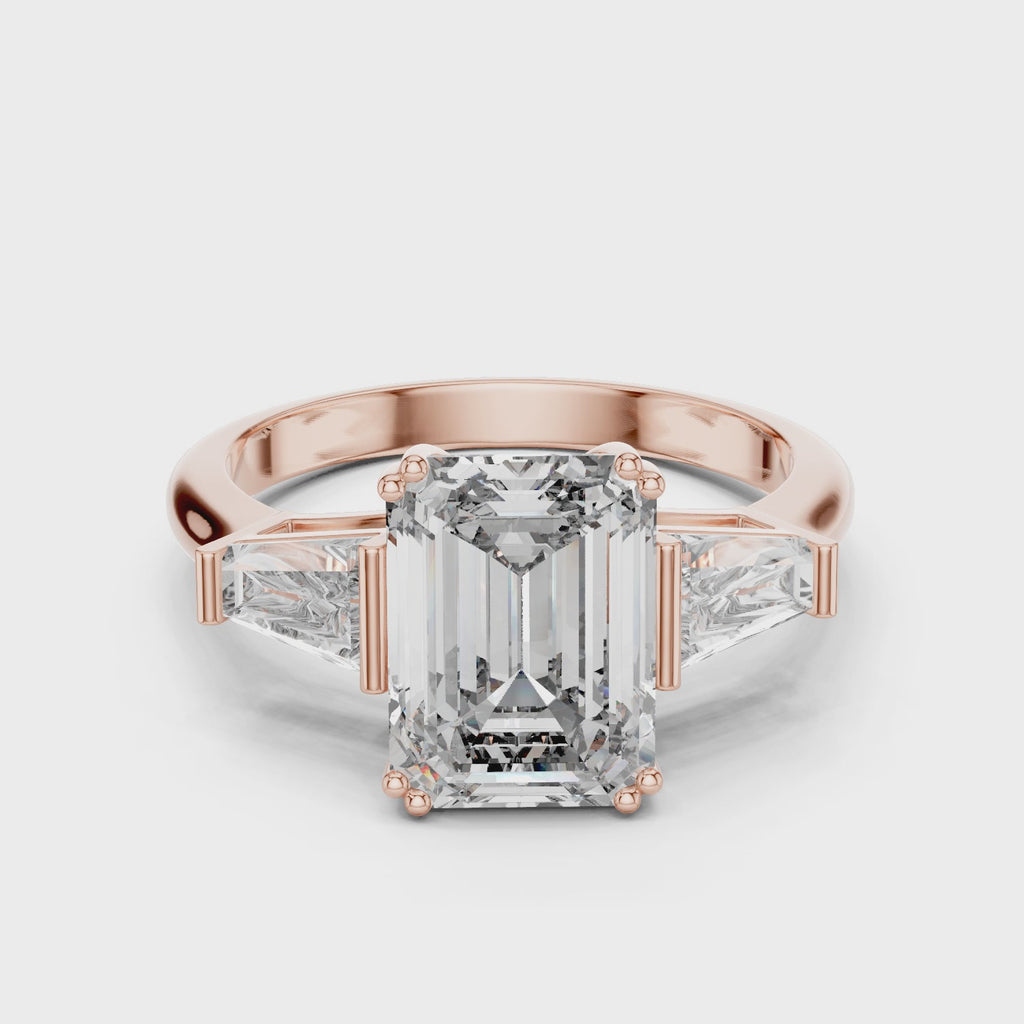 Gold Ring LR-0047, Rose Gold, 360 video