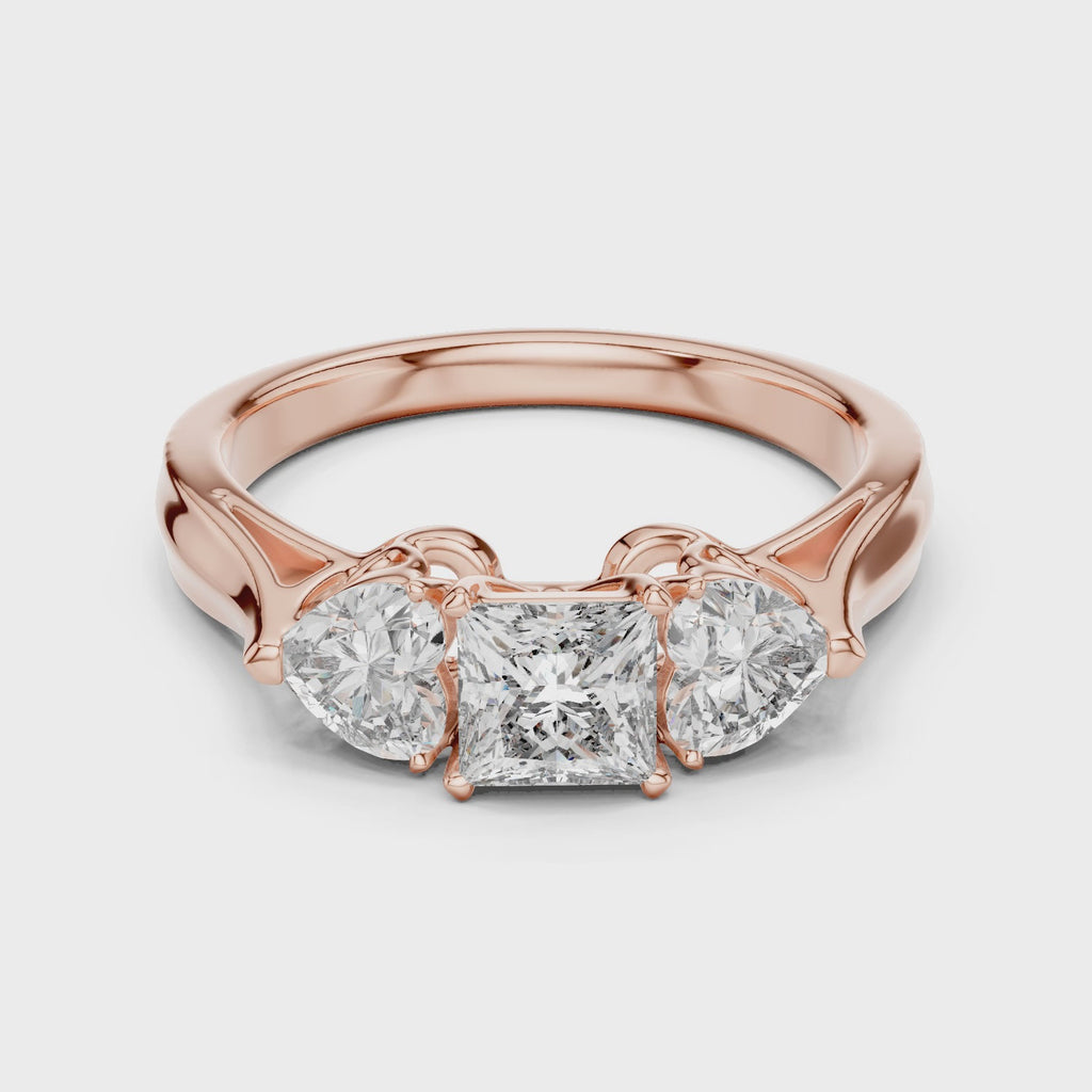 Gold Ring LR-0030, Rose Gold, 360 video