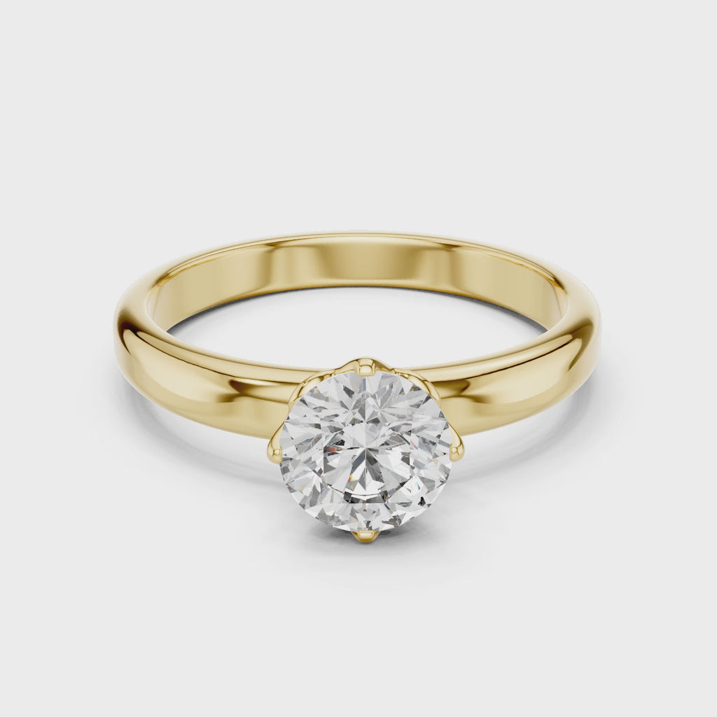 Gold Ring LR-0007, Yellow Gold, 360 video