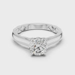 Gold Ring LR-0044, White Gold, 360 video