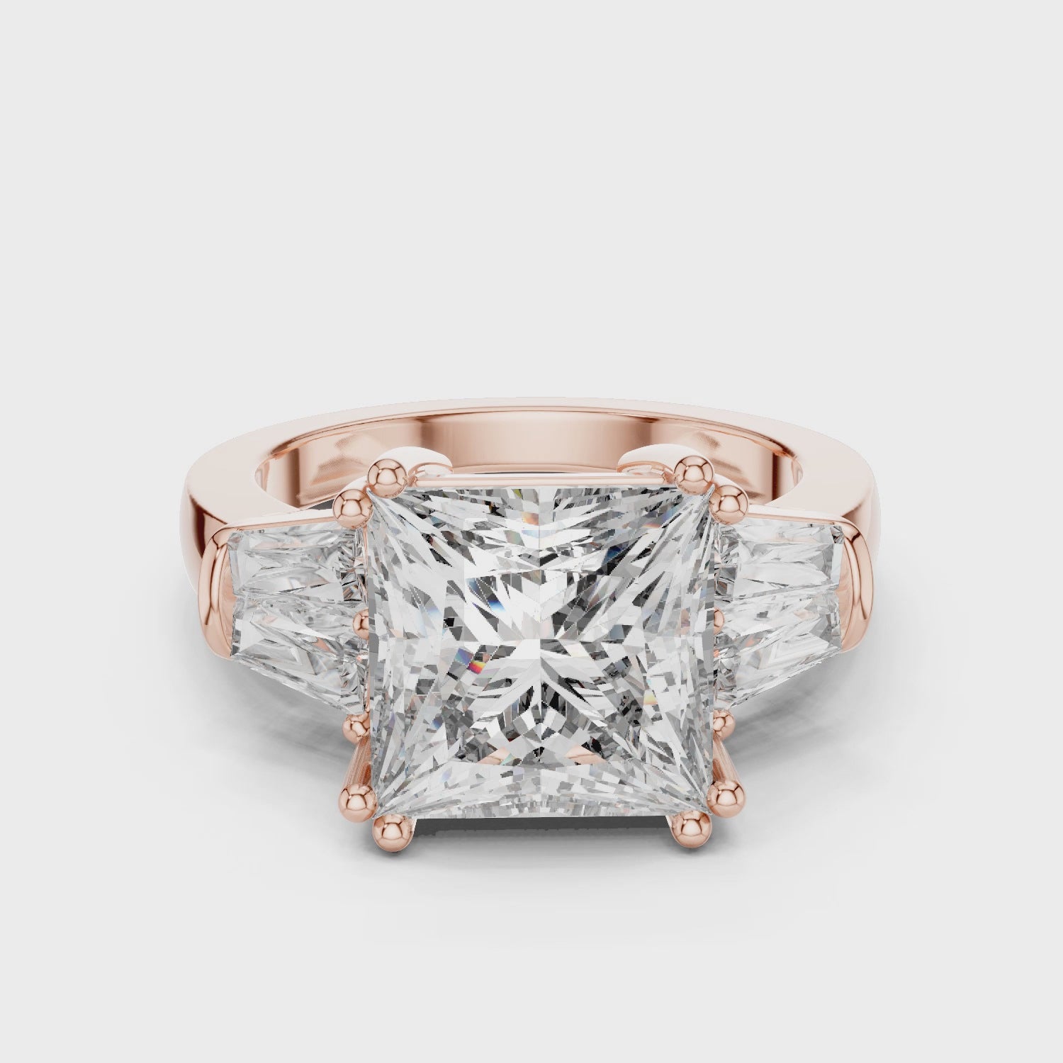 Gold Ring LR-0046, Rose Gold, 360 video