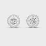 Gold Earrings ER-0008, White Gold, 360 video