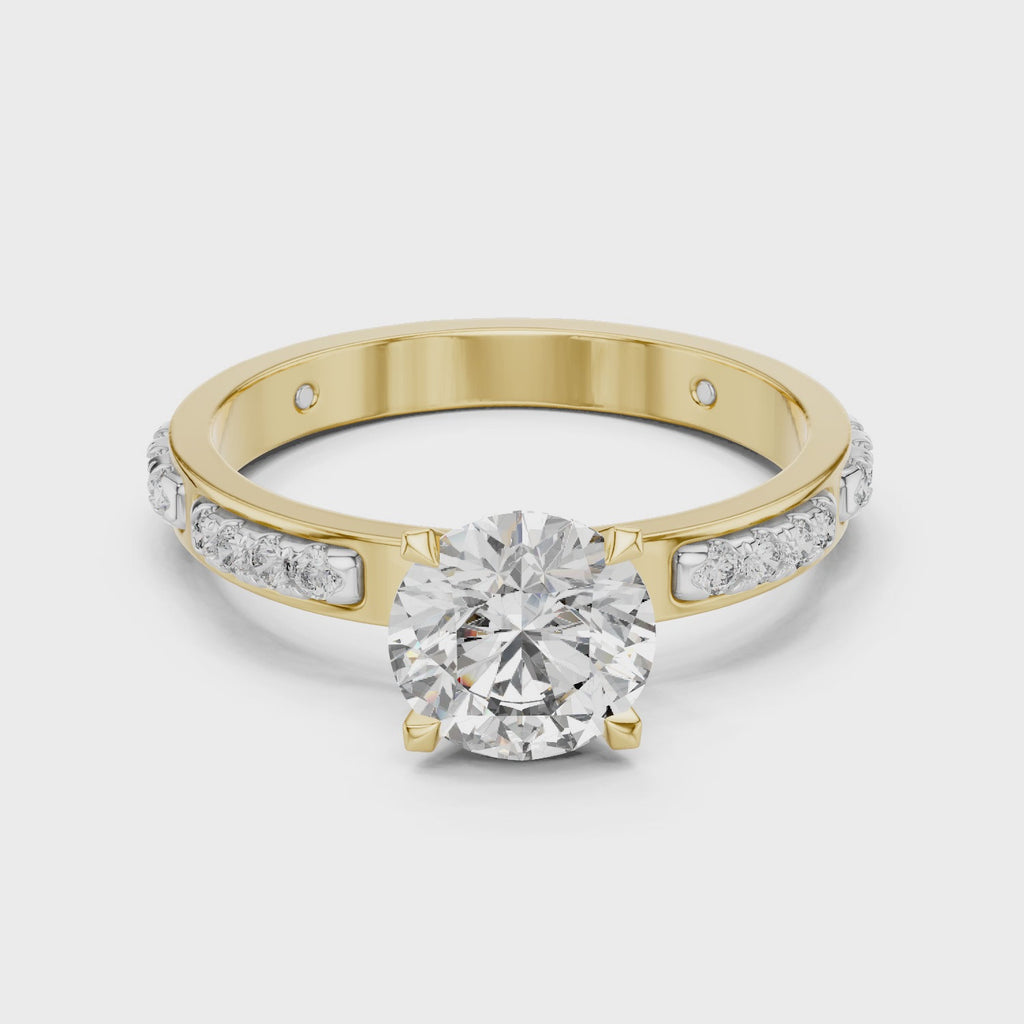 Gold Ring LR-0039, Yellow Gold, 360 video