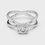 Gold Ring LR-0021, White Gold, 360 video