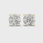 Gold Earrings ER-0001, Yellow Gold, 360 video