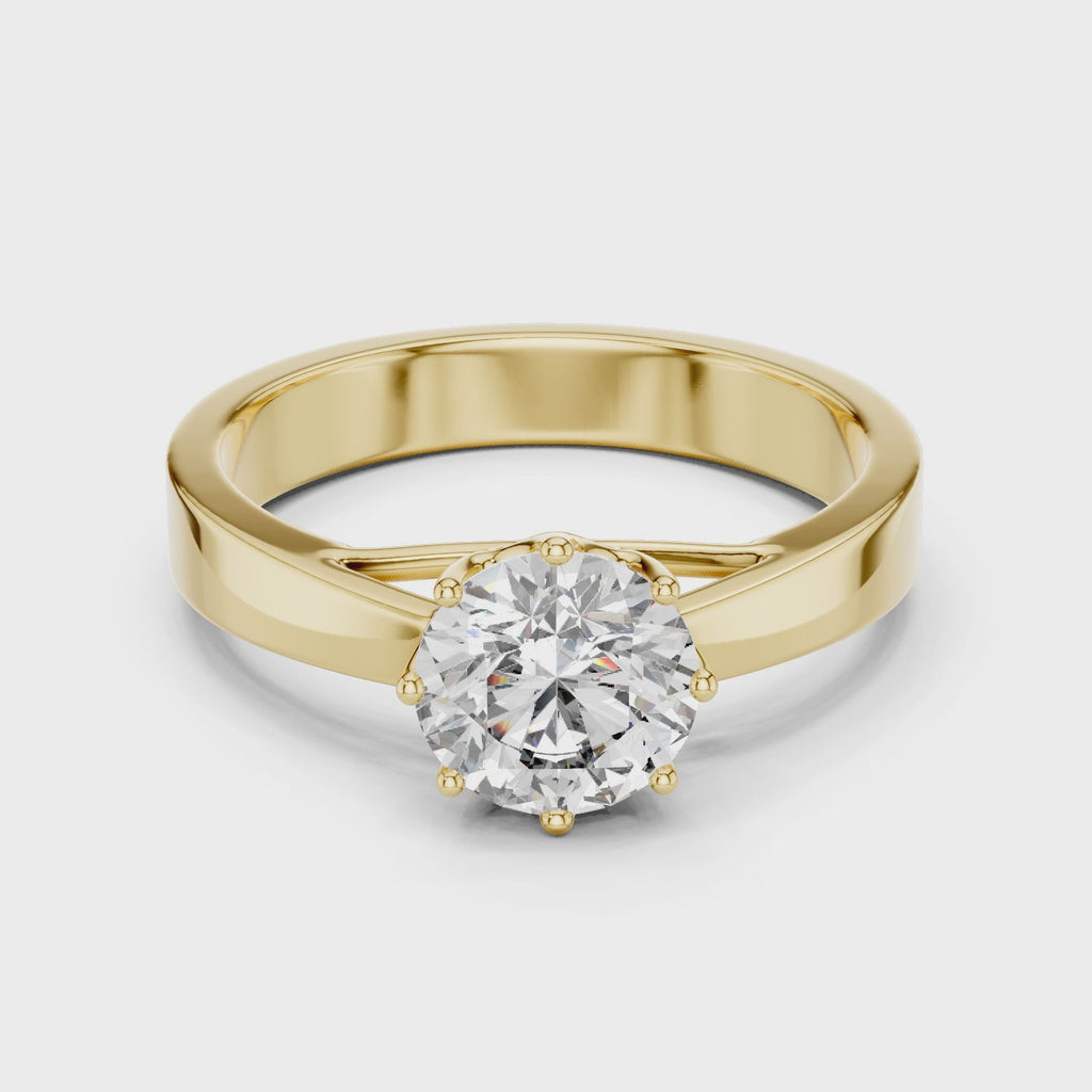 Gold Ring LR-0001, Yellow Gold, 360 video