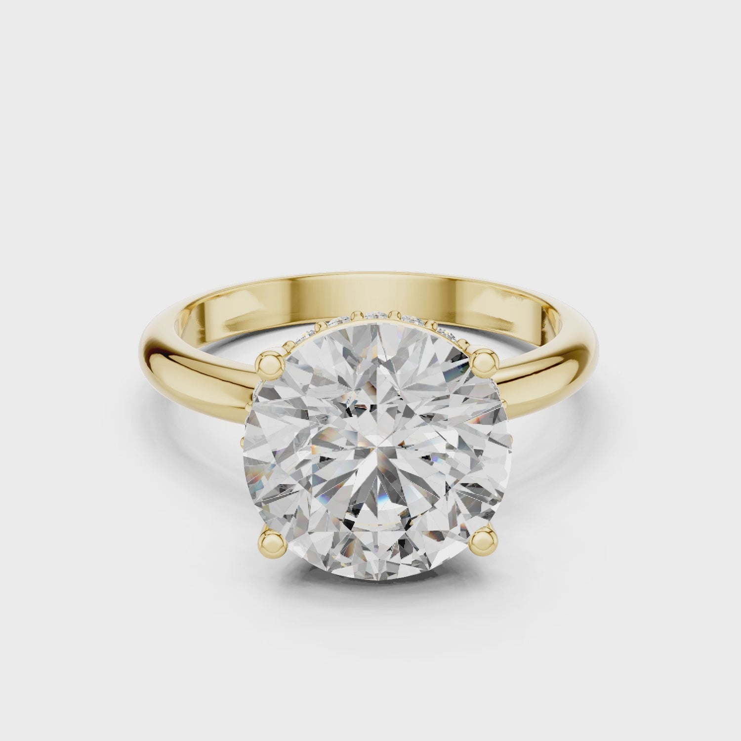 Gold Ring LR-0051, Yellow Gold, 360 video