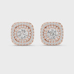 Gold Earrings ER-0010, Rose Gold, 360 video